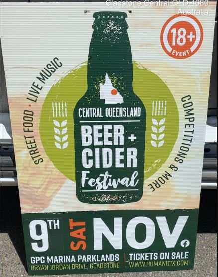 20241016 Item 136 advertisting sign cq beer and cider festival