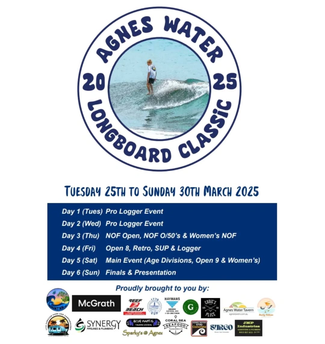 Agnes water longboard classic program