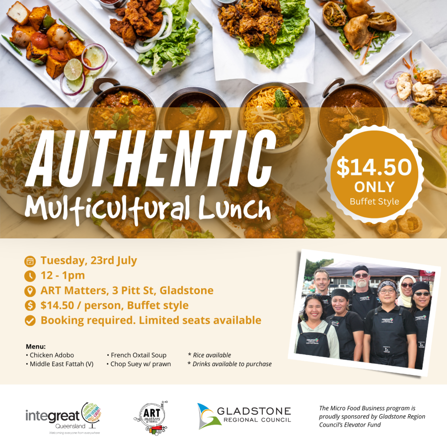 Authentic multicultural event socials poster