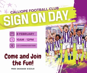 Calliope football club sign on 2025