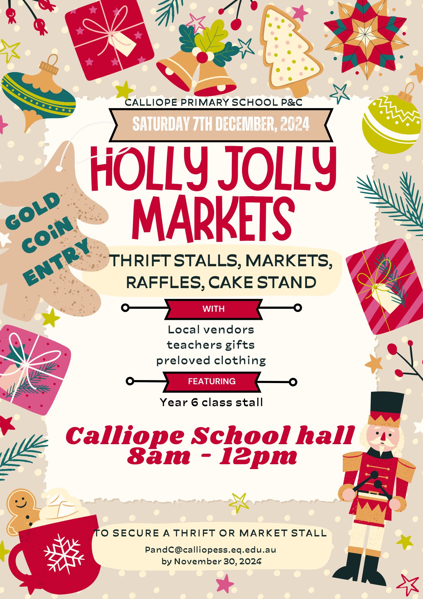 Calliope primary school holly jolly markets