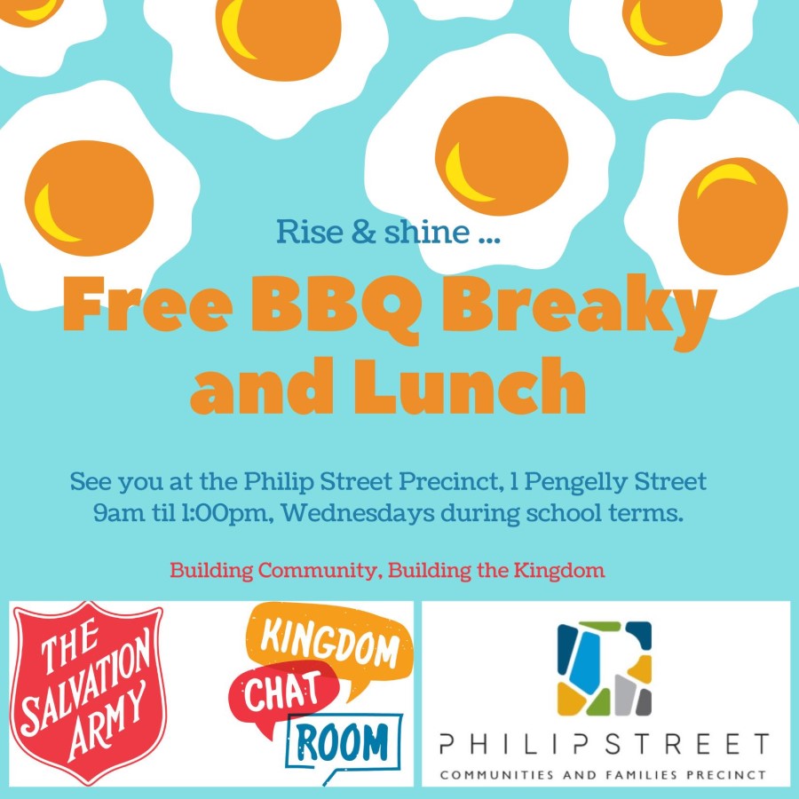 Free bbq breaky and lunch poster