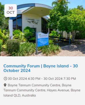 Upcoming community forum boyne 1