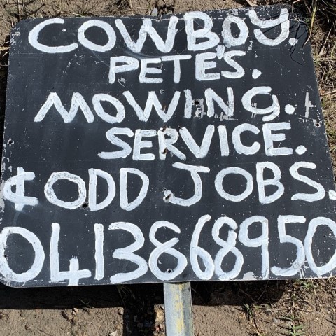 20241010 Item 112 advertising sign cowboy pete