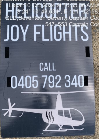 20241010 Item 123 advertising sign helicopter joy flights