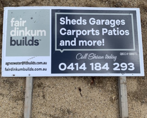 20241010 Item 130 advertising sign fair dinkum builds